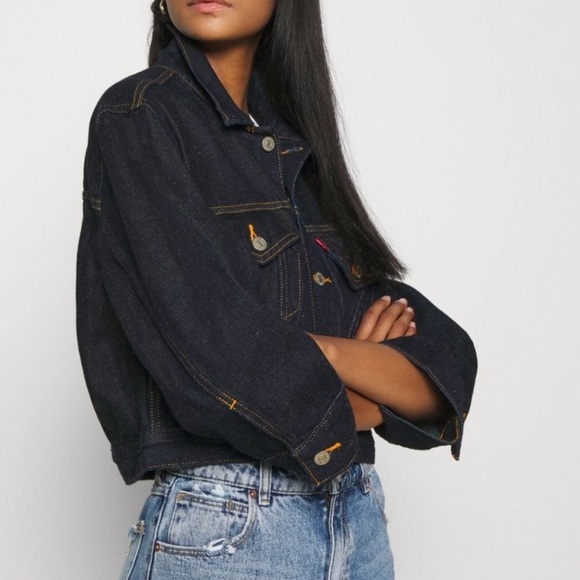 Levi’s Premium Loose Sleeve Trucker Jacket Gotta Dip Hemp - Picture 3 of 11